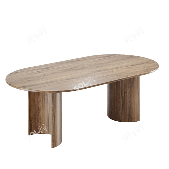 Modern Dining Chair Table Set 3D model image 4