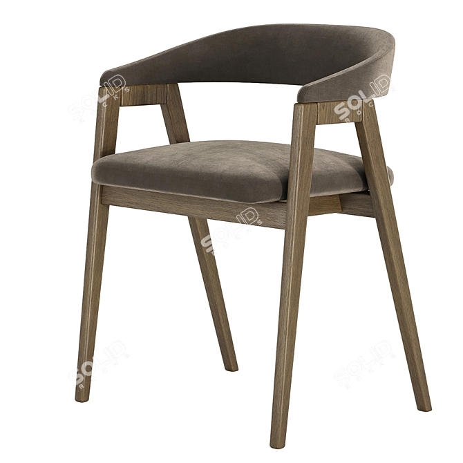 Elegant Trevor Chair and Homary Table 3D model image 4