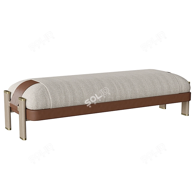 Sophisticated Modern Brera Bench 3D model image 2