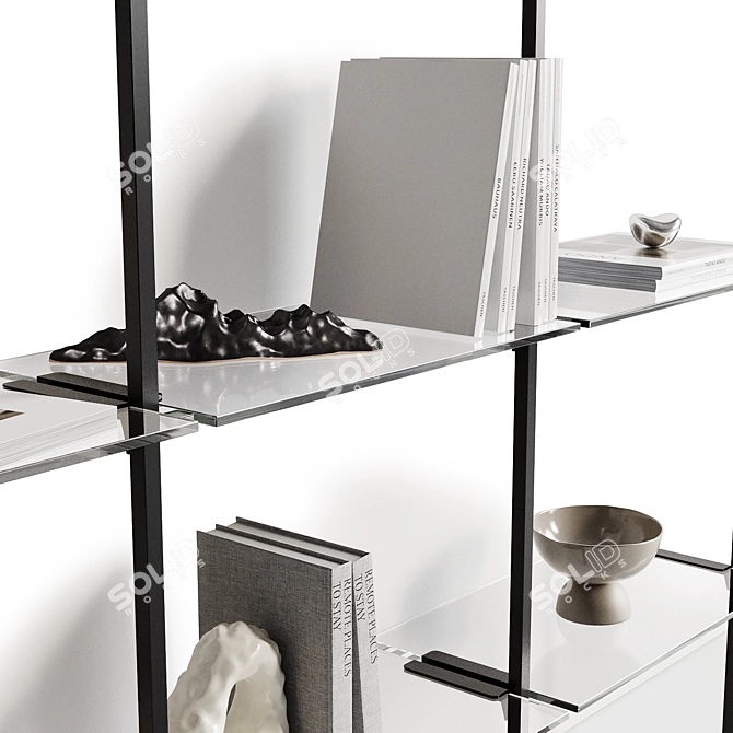 Modern Shelving with Decorative Objects 3D model image 3