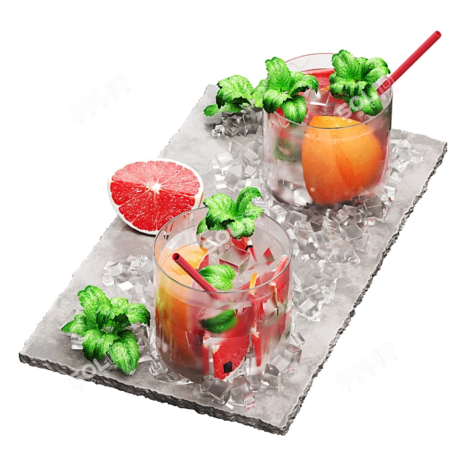  Chilled Beverage 3D Model 3D model image 3