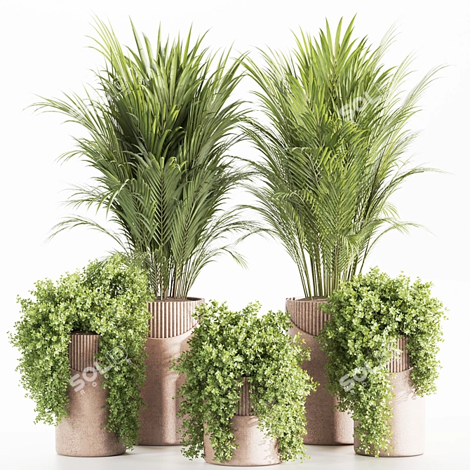 Modern Indoor Plants Shelf Render 3D model image 1