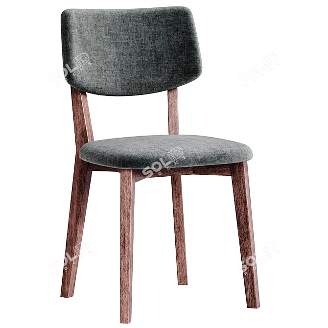 Modern Compact Design Dining Chair 3D model image 3