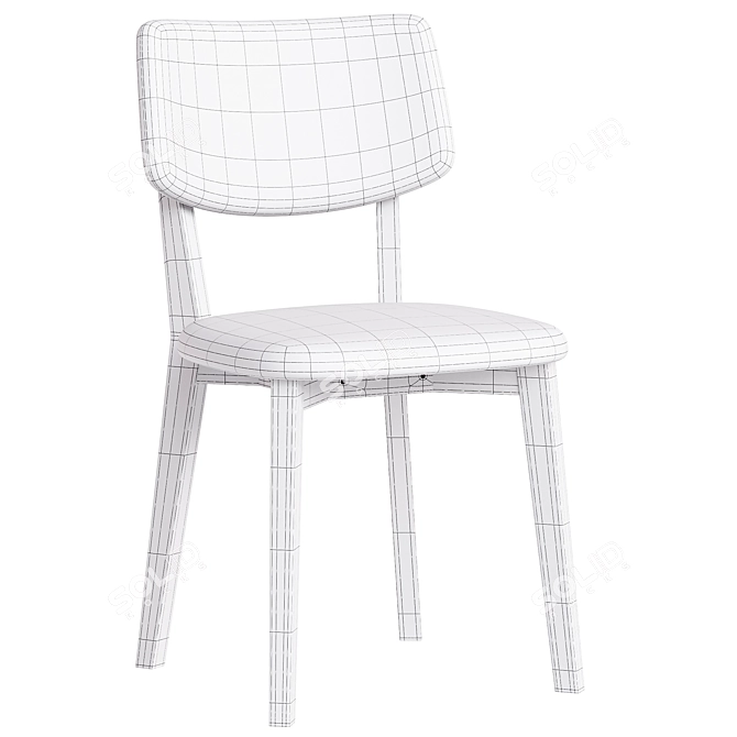 Modern Compact Design Dining Chair 3D model image 5