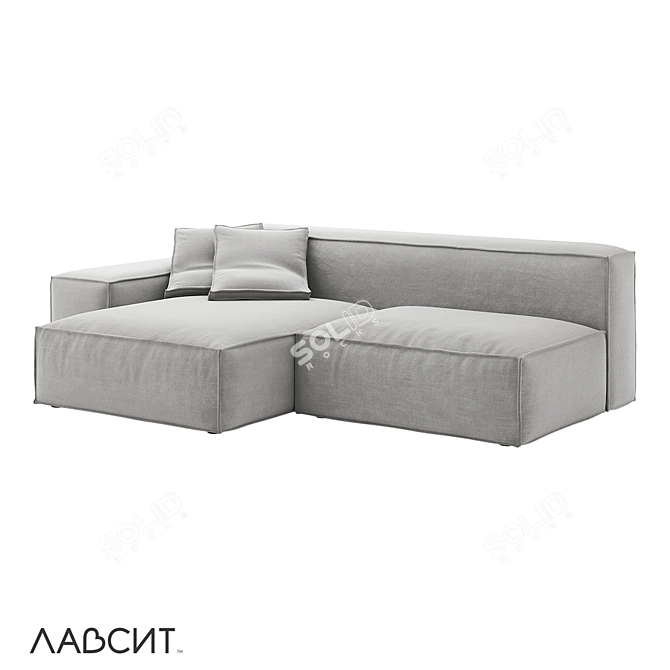 Russian Minimalist Deep Sofa 3D model image 1