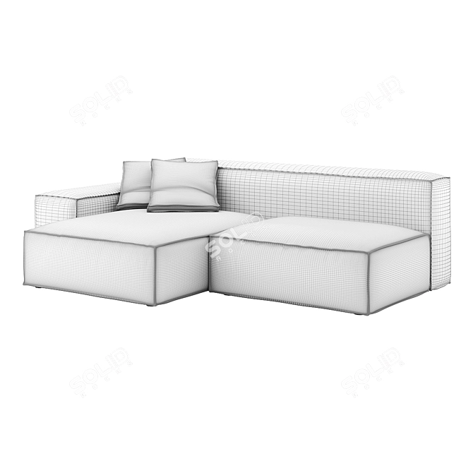 Russian Minimalist Deep Sofa 3D model image 4