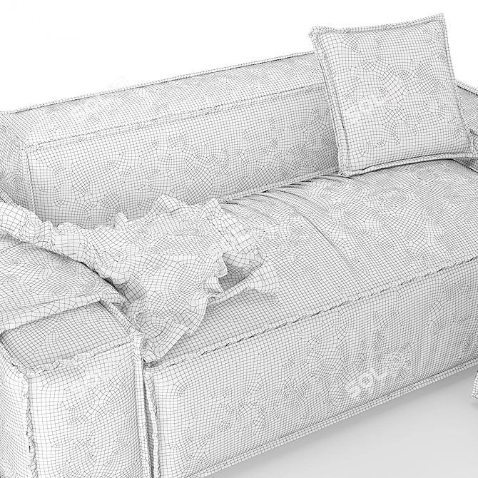 Elegant AMURA Davis Sofa 3D model image 5