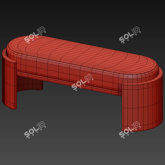 Parla Hug Bench: Sleek Seating 3D model image 5