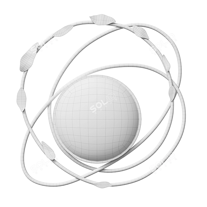 Vintage Continental Convex Mirror 3D model image 2