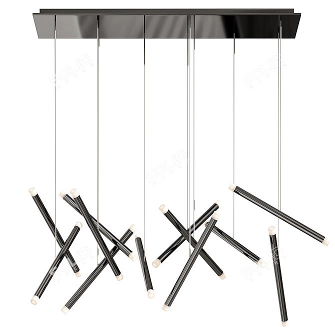 Dutti Modern LED Chandelier 3D model image 3