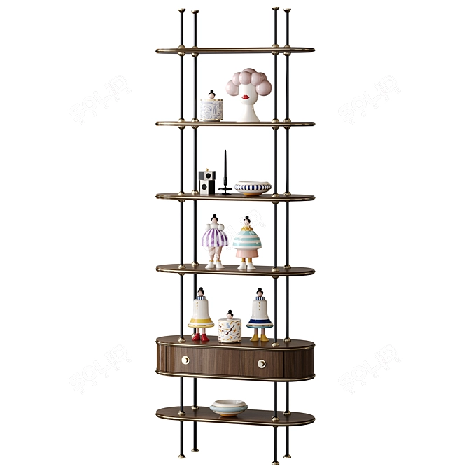 Mezzo Collection Martin 1 Bookcase 3D model image 2