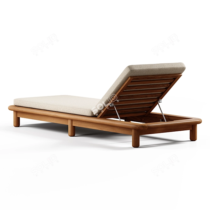 Seamless Textured 3D Sun Lounger 3D model image 6