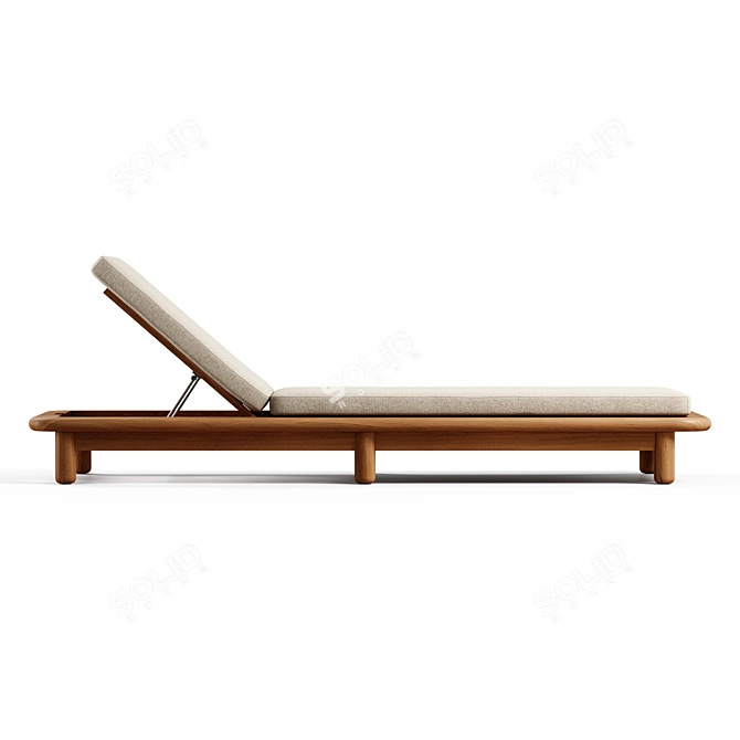 Seamless Textured 3D Sun Lounger 3D model image 7