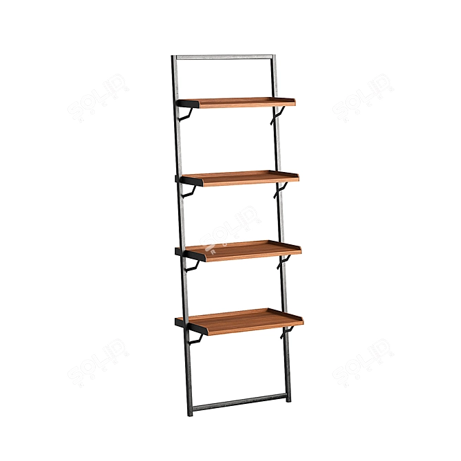 Modern Wooden Shelving Unit 3D model image 3