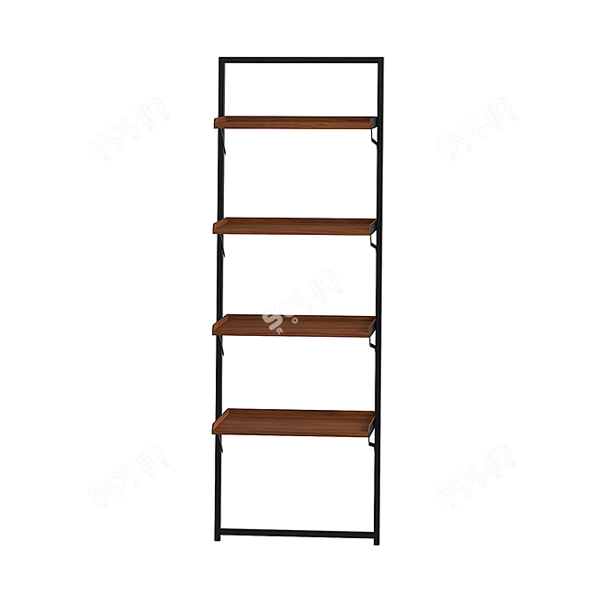 Modern Wooden Shelving Unit 3D model image 4