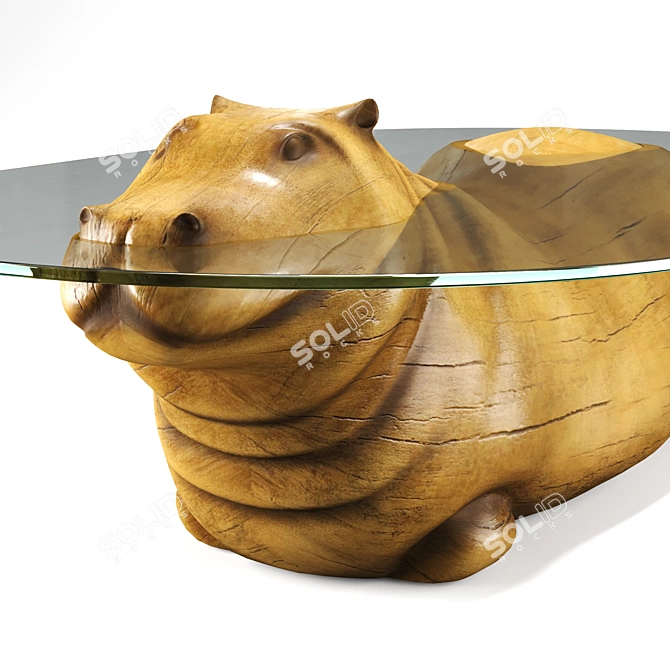 Hippo Accent Side Table 3D model image 3