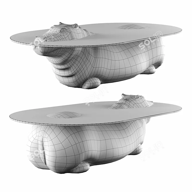 Hippo Accent Side Table 3D model image 14