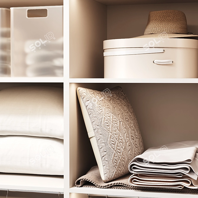 Customizable Wardrobe with Two Facade Options 3D model image 5