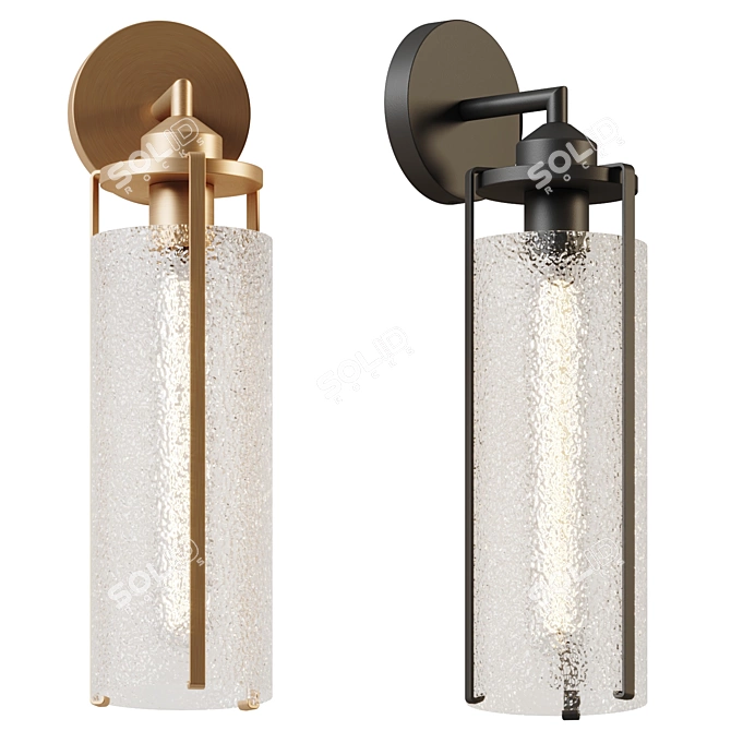 Belmont Glass and Metal Light 3D model image 1