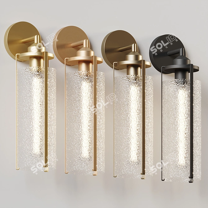 Belmont Glass and Metal Light 3D model image 4