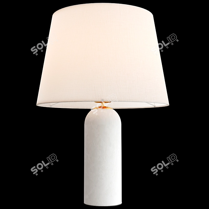  ABELIA Dolomite White Table Lamp 3D model image 2