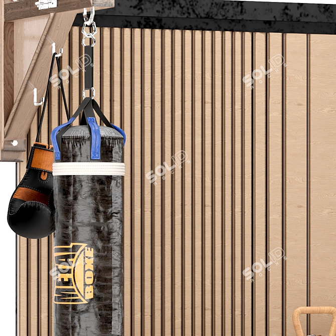 4K Texture Home Gym Decor 3D model image 6