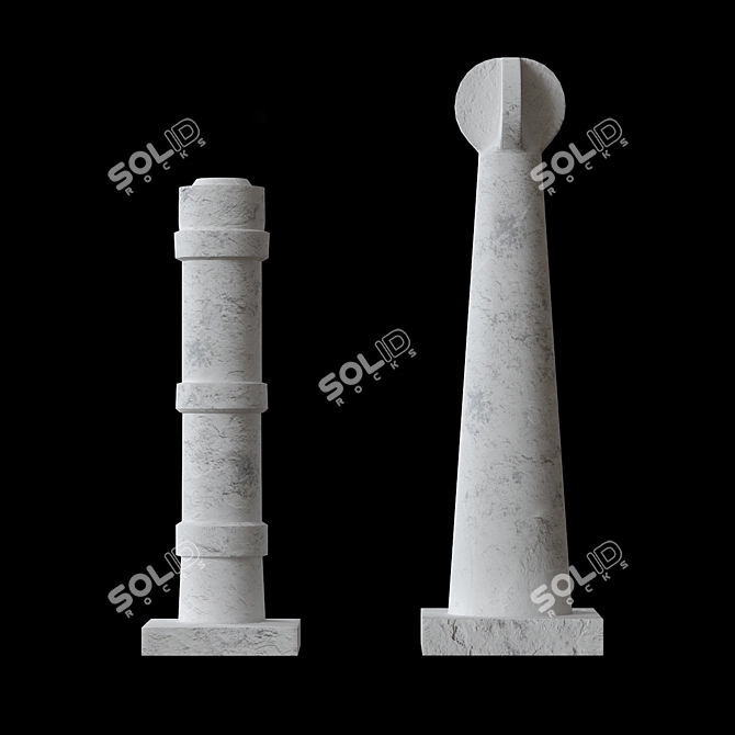 Elegant Philippe Anthonioz Sculptures 3D model image 1