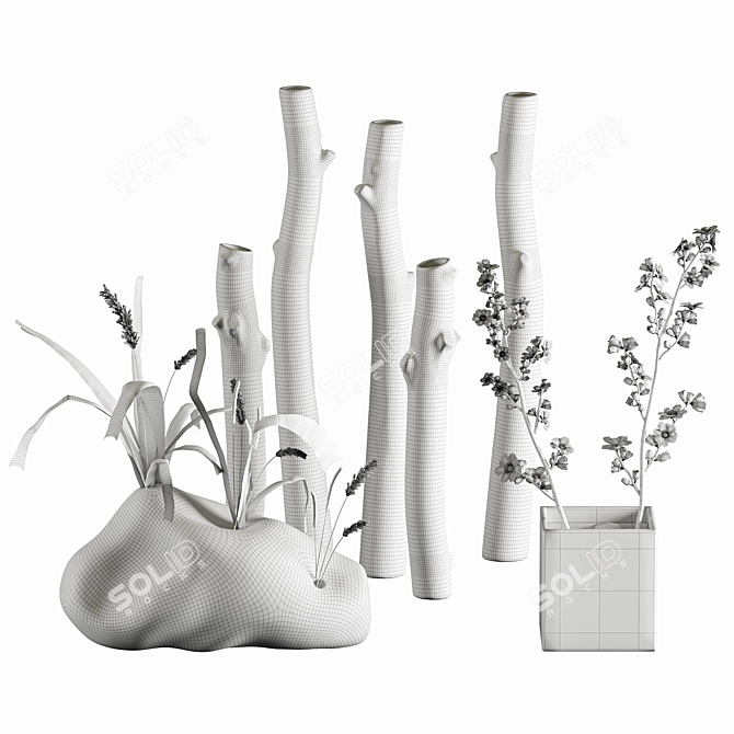 Elegant Decorative Set: High Quality 3D model image 7