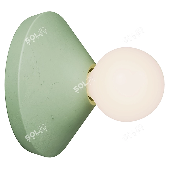 Modern ADA Cement Wall Lamp 3D model image 5