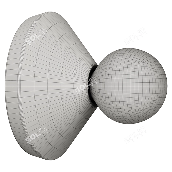 Modern ADA Cement Wall Lamp 3D model image 6