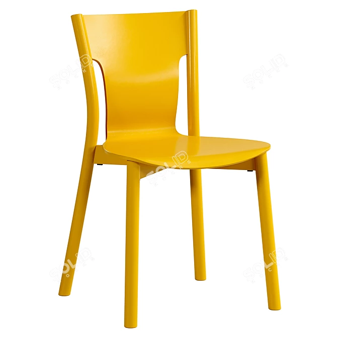 Modern Yellow Tolo Chair 3D model image 1