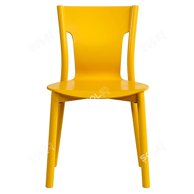 Modern Yellow Tolo Chair 3D model image 2