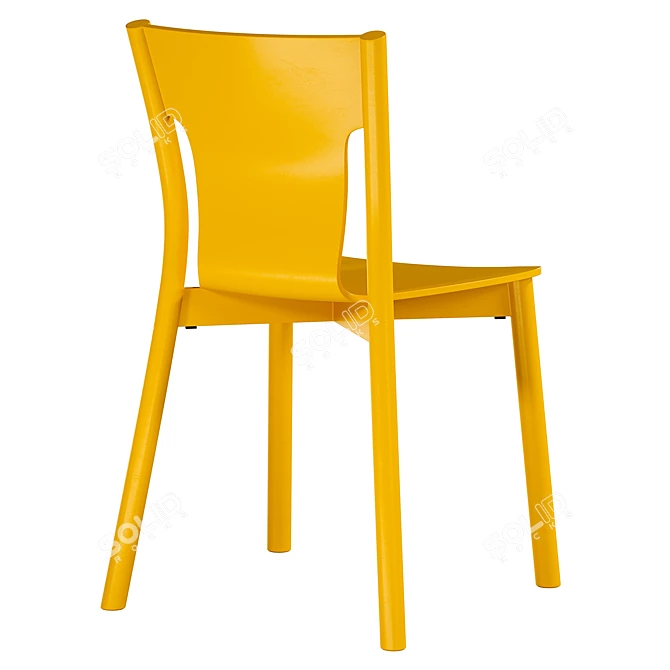 Modern Yellow Tolo Chair 3D model image 3