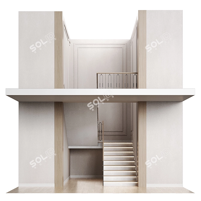 Modern Staircase Design 21 3D model image 1