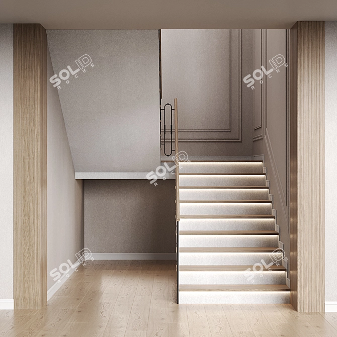 Modern Staircase Design 21 3D model image 2