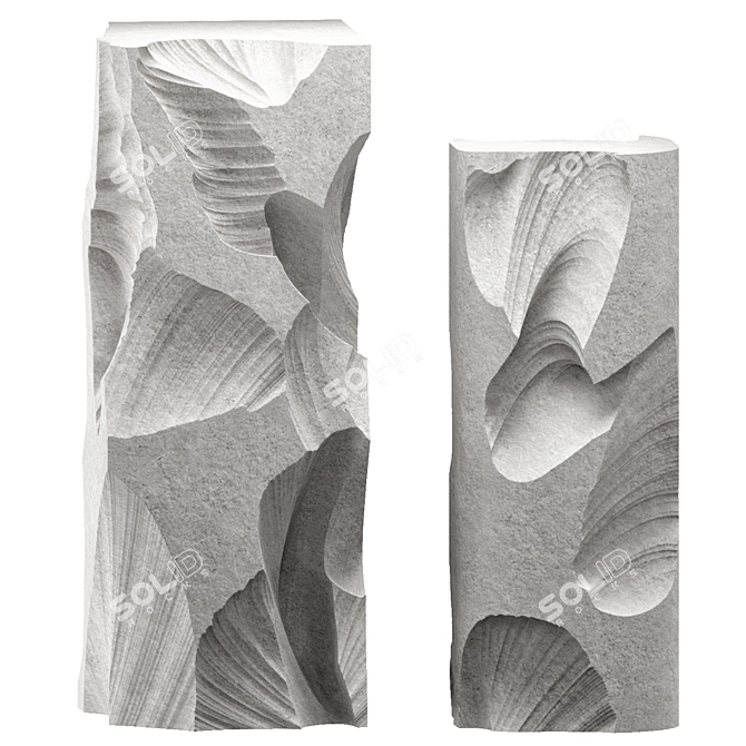 Hipoly Stone Decor Set 3D model image 1