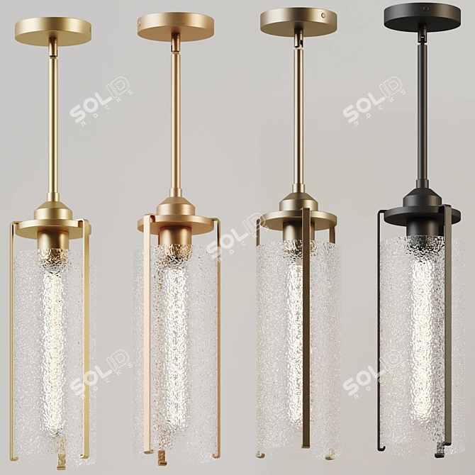 Elegant Belmont Ceiling Light 3D model image 4