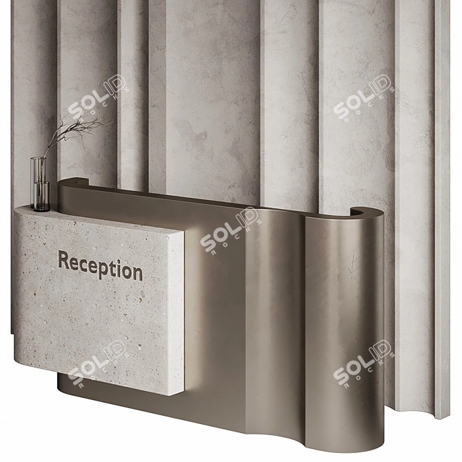 Modern Reception Desk Set 3D model image 3