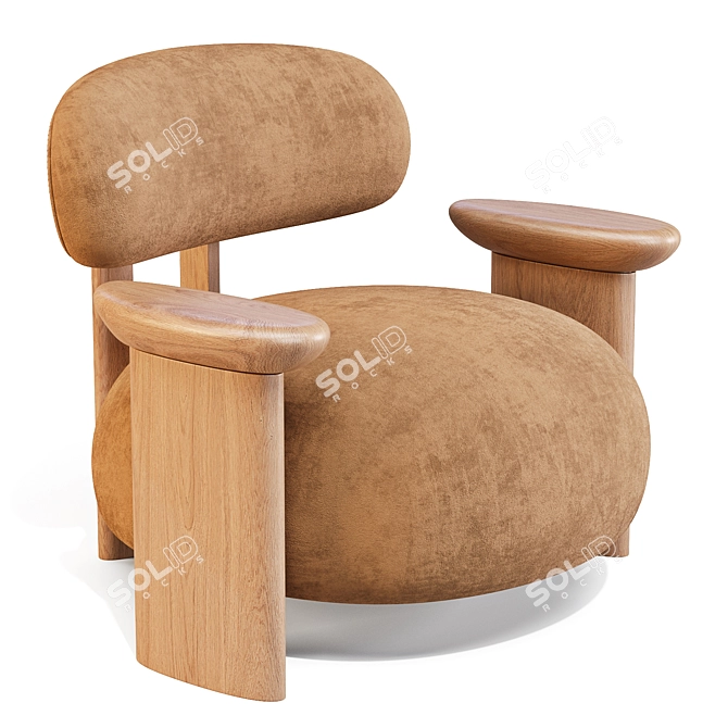 Feeling Estofados Furada Modern Armchair 3D model image 2