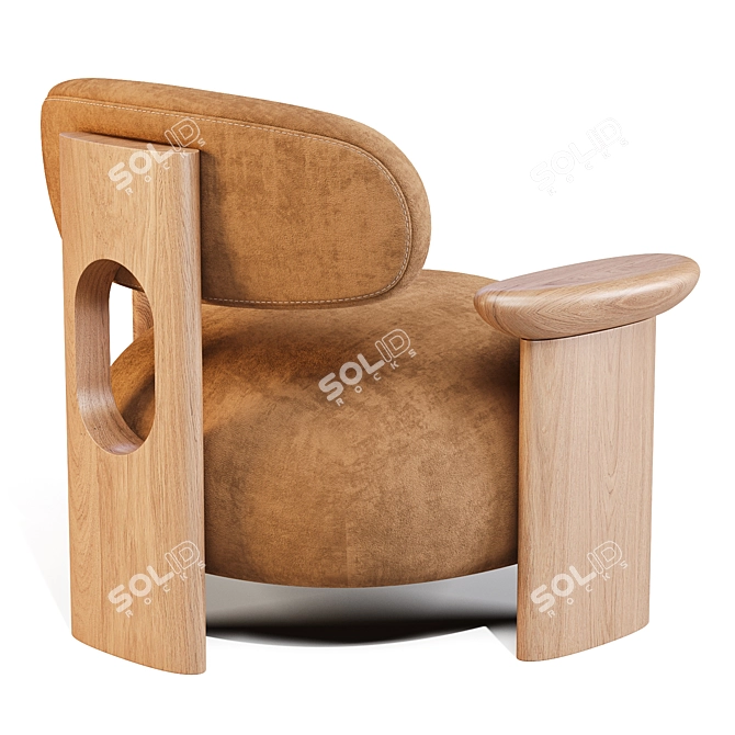 Feeling Estofados Furada Modern Armchair 3D model image 4