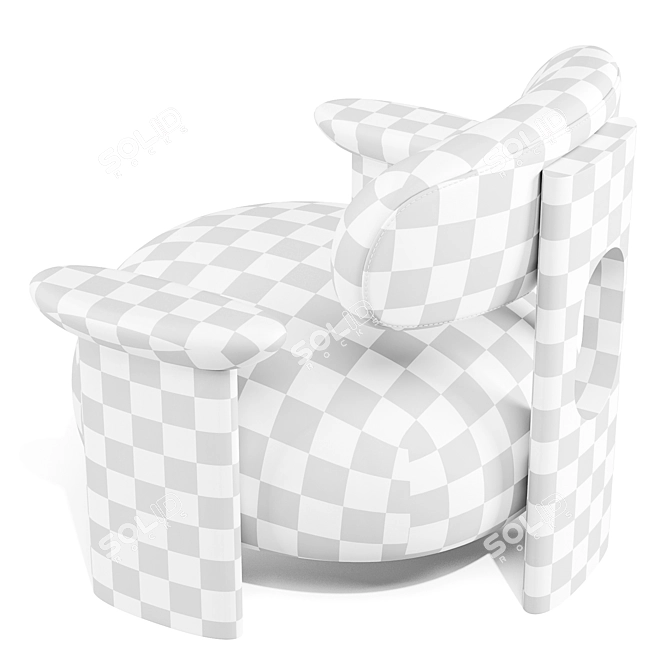 Feeling Estofados Furada Modern Armchair 3D model image 6