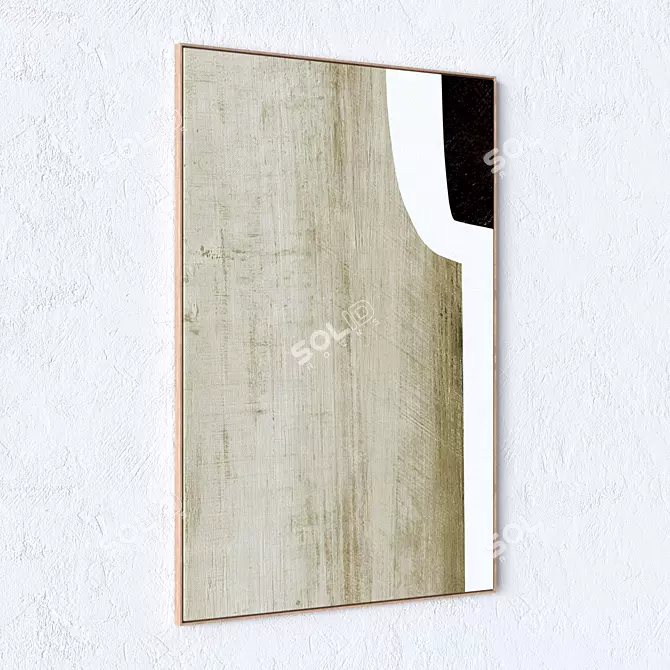 Multi-Frame Textured Wall Art SetProperty 3D model image 4