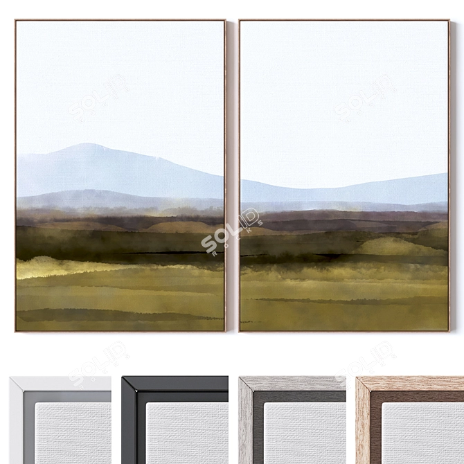 Large Wall Art Set 3D 3D model image 1