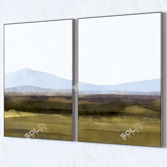 Large Wall Art Set 3D 3D model image 3