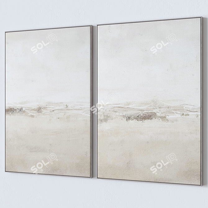 Six Large Wall Art Set 3D model image 3