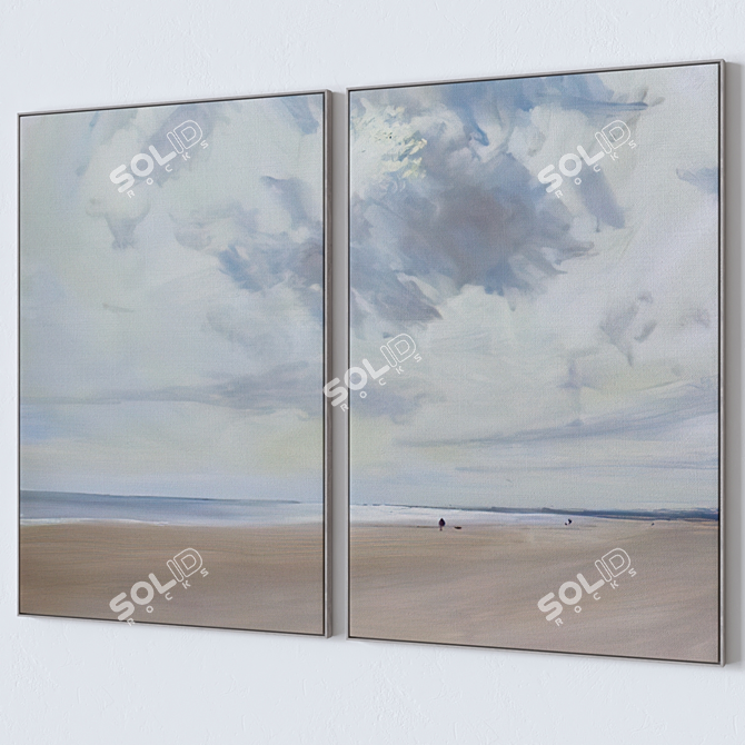 Six Large Wall Art Set 3D model image 4