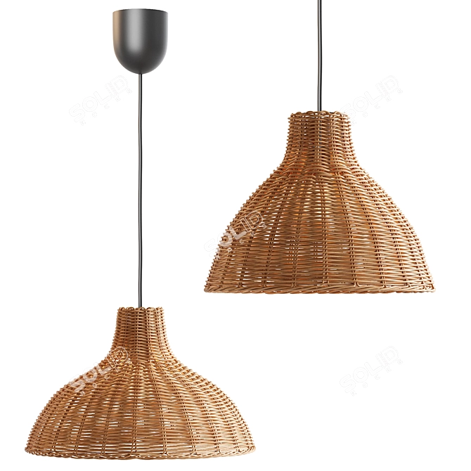 La Redoute Alaya Rattan Pendants 3D model image 1