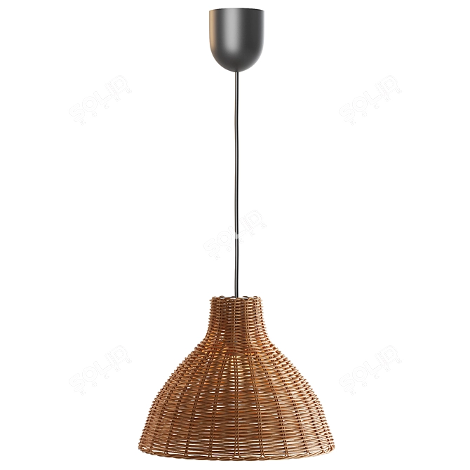 La Redoute Alaya Rattan Pendants 3D model image 2