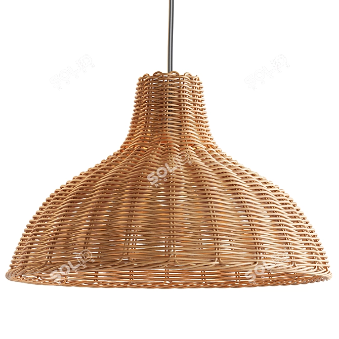 La Redoute Alaya Rattan Pendants 3D model image 5