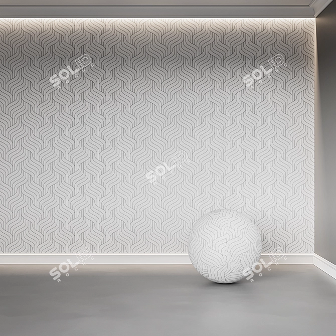 Seamless Geometric Wallpaper GEO-45 3D model image 1